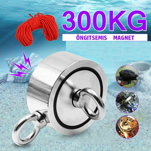 300kg tõmbejõuga kahepoolne otsimismagnet / õngitsemismagnet (2 foto / 8)