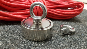 250kg tõmbejõuga kahepoolne otsimismagnet / õngitsemismagnet (3 foto / 8)