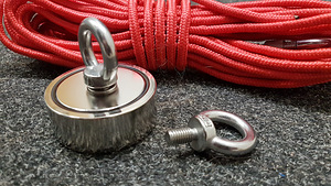 250kg tõmbejõuga kahepoolne otsimismagnet / õngitsemismagnet (4 foto / 8)