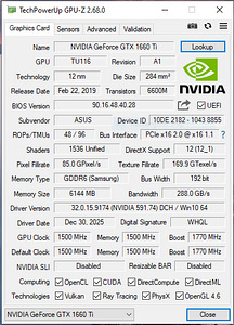 Nvidia, Gtx 1660 ti, graafikakaart, GPU, TUF Gaming (4 фото из 4)
