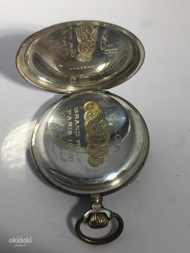 Серебряные карманные часы омега (фото #3)