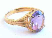 18 kt. Yellow gold - Ring - 3.50 ct Amethyst
