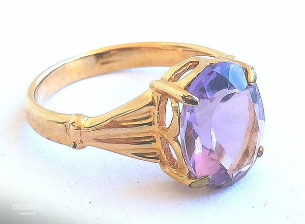 18 kt. Yellow gold - Ring - 3.50 ct Amethyst (nuotrauka #1)