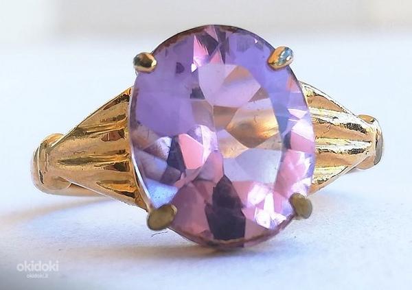 18 kt. Yellow gold - Ring - 3.50 ct Amethyst (nuotrauka #2)