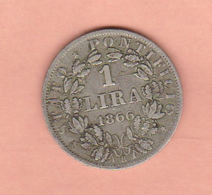 Vatican City 1. lira 1866