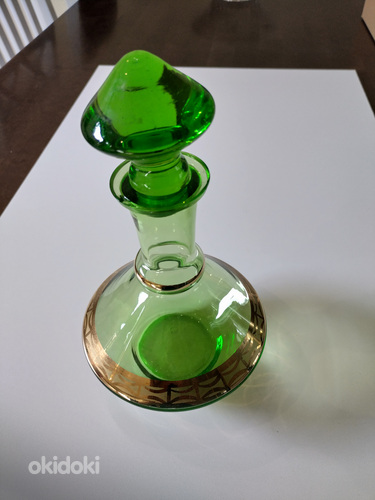 Rohelisest klaasist ilus vana Karahvin (foto #3)