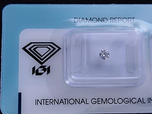 Naturaalne ümar teemant 0,18 ct IGI sertifikaadiga (3 foto / 4)