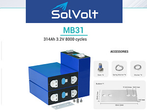 Uued EVE MB31 314Ah 16kWh LiFePO4 elemendid – Kohe saadaval (3 foto / 3)