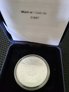 5x Eesti Pank hõbemünt panga säilivuses (4 foto / 10)