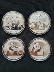 Hiina panda hõbemüntide kollektsioon 2008-2024 (3 foto / 10)