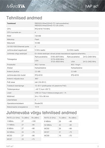 MikroTik hAP ac2 (точка доступа 2,4/5 ГГц) (3 фото из 4)