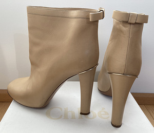 Оригинальные ботинки chloe beige (2 фото из 8)