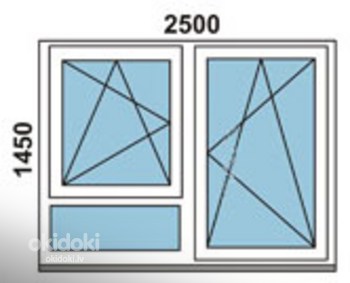 Pvc logi для индивидуальных размеров, готовые пвх окна (фото #1)
