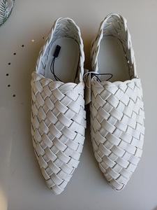 Кожаные плетеные туфли-лоферы Reserved р. 40