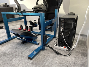 Sim Rig - Odyssey G9 + Sparco tool + Logitech G27 (4 foto / 4)