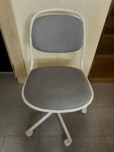 ÖRFJÄL Детский вращающийся стул, белый/светло-серый