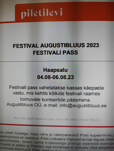 AUGUSTIBLUUSI PILETID (1 foto / 1)