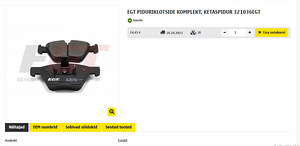 BMW EGT eesmised piduriklotsid (3 foto / 3)