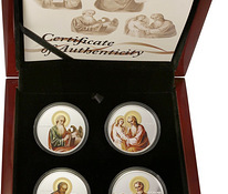 Набор 4 х 1oz серебряных монет "Евангелисты" Ниуэ, 2011