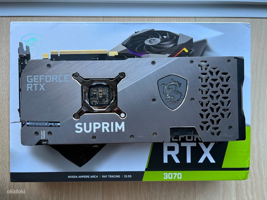 MSI RTX 3070 SUPRIM 8GB GDDR6 - Tallinn, Видеокарты – okidoki
