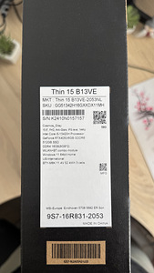 UUS MSI THIN 15 | RTX4050 | i5-13420H (5 foto / 5)