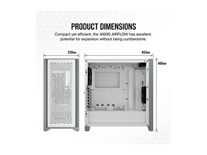 CORSAIR 4000D Airflow White (5 foto / 10)