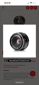 Meike MK 25mm F1.8 Sony E mount (1 foto / 2)