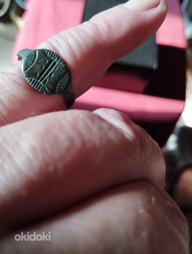 Antiik pronks sõrmus amulett 15-16 sajand (foto #3)