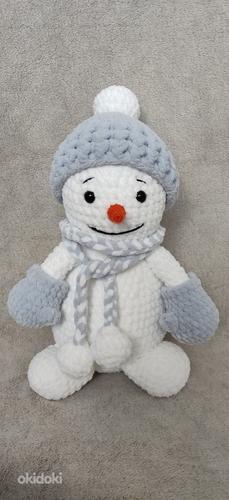 Вязанный снеговичек (фото #1)