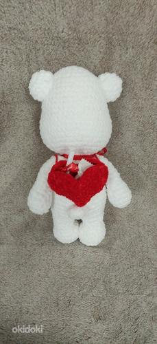Вязанный Медвежон с любовным посланием,подарок на 14 февраля (фото #10)