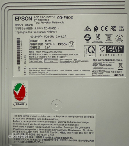 Epson CO-FH02 3LCD 1080P 3000LM
