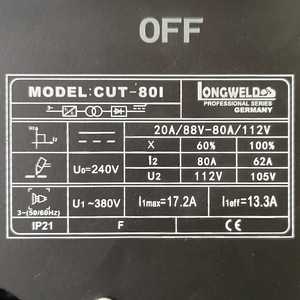 Plasma lõikur LONGWELD CUT-80 (4 foto / 10)