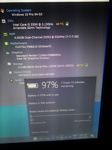 Fujitsu Lifebook E780 i3, 4GB,120GB SSD,5h aku (3 foto / 7)