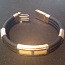 Gold/leather bracelet mother of pearl and black diamond 750 (foto #1)