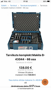 Makita 66-osaline tarvikute kohver (3 foto / 5)