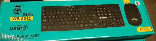 Беспроводная клавиатура и мышка Wireless WB-8012 (фото #1)
