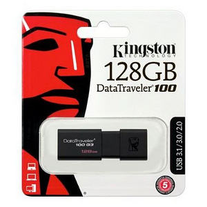 Kingston 128GB USB 3.0 Black DataTraveler 100 G3 mälupulk (1 foto / 1)