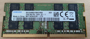 16GB DDR4 PC4-2666 Samsung So-Dimm splearvuti mälu