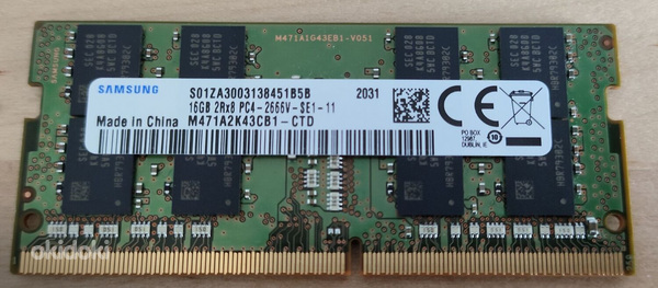 Память 16 ГБ DDR4 PC4-2666 Samsung So-Dimm spele PC (фото #1)