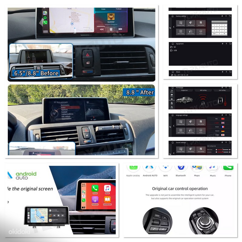 CarPlay Android BMW серии 1, 2, 3, 4, F20, F21, F22, F30, (фото #5)