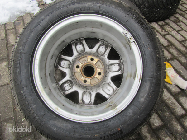 Запасное колесо VW, литой диск R14 4x100 с резиной 7 мм (фото #2)