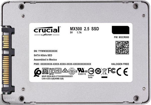 Жесткий диск (SSD) Crucial CT1000MX500SSD1, 1 ТБ (фото #2)