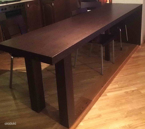 Стол и 4 стула, wanga wood, 300/60/80 (3 фото из 3)