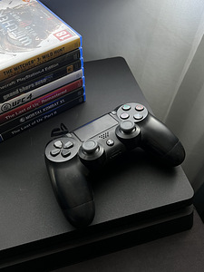 Playstation 4 slim 7 mängu,1 joystick ps4 (2 foto / 4)