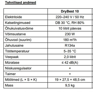 ÕHUKUIVATAJA EUROM DRYBEST 10 (4 foto / 4)