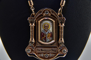 Николай Чудотворец Финифть (2 foto / 4)