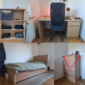 IKEA riiul, laud, voodi (1 foto / 3)