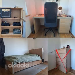 IKEA riiul, laud, voodi