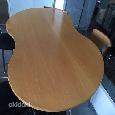 Высококачественный обеденный стол + 4 барных стула (фото #1)