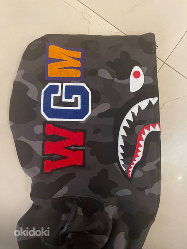 Толстовка с капюшоном на молнии bape Color Camo Shark (фото #5)